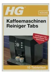 HG Kaffeemaschinen Reiniger Tabs 637000105 , 1 Packung = 10 Stück