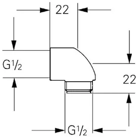 Grohe Brauseabgangswinkel chrom
