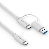 PureLink USB-C auf USB-A Adapter 0,5 m Weiß