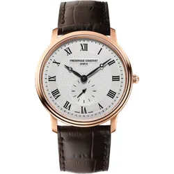 Frederique Constant Classics Slimline Gents Small Seconds FC-235M4S4 - Guilloché,silber,braun - 37mm