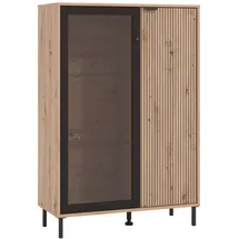 Home Affaire Highboard 93 x 137,5 x 40 cm Artisan Eiche Stripes / Beige