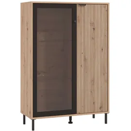 Home Affaire Highboard 93 x 137,5 x 40 cm Artisan Eiche Stripes / Beige