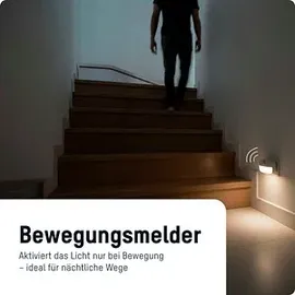 Ansmann Sensor-Nachtlicht NL30 AC 1600-0778 Nachtlicht mit Bewegungsmelder Rechteckig LED Warmweiß Weiß