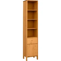 Hochschrank OTTO PRODUCTS "Jorrick", beige (natur), B:40cm H:193cm T:34,2cm, Massivholz, Schränke, Bad-Hochschrank Hochschrank, Breite 40 cm, Massivholz Kiefer mit Bio Öl/Wachs behandelt