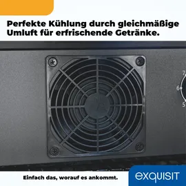 Exquisit GKS120-GT-160C Getränkekühlschrank (118 l, 840 mm hoch, Schwarz)