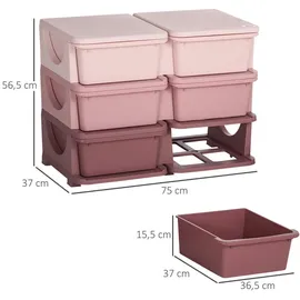 Homcom Schubladenschrank Kunststoff,