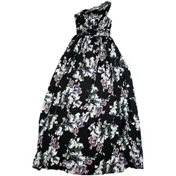 APART Damen Midi-Kleid mit Blumen-Print Abend-Kleid ärmellos 74170 Schwarz - 40