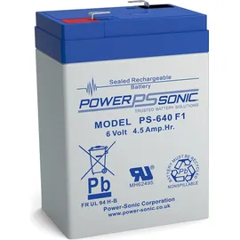 Powersonic PS 640 6V 4,5Ah Blei-Vlies Akku AGM Batterie