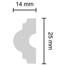 Saarpor Wandleiste Melissa FP25 200 x 2 x 2,5 cm