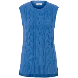Tchibo - Strick-Pullunder mit Zopfmuster - Damen - Gr. S - hellblau
