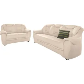 sit&more Polstergarnitur SIT & MORE "Bansin", beige (natur), Luxus-Microfaser ALTARA NUBUCK, Sitzmöbel-Sets, bestehend aus einem 3- und einem 2- Sitzer, inklusive Federkern