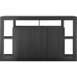 Home Affaire Sideboard HOME AFFAIRE "Rimini", schwarz (schwarz melamin holzstruktur), B:172cm H:102cm T:42cm, Sideboards, Sideboard, mit 3 Türen