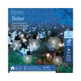 Lumineo Lichterkette Kunststoff 5,8m inkl. Solar schwarz/weiß
