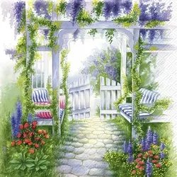 Serviette Garden Idyll 20tlg. Papier Grün