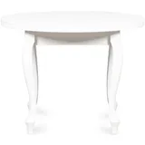 Konsimo® Esstisch, Weiß, Walnuss, Holz, Rund,Rund, 100x77x100 cm, Hergestellt in Europa, Esszimmer, Tische, Esstische