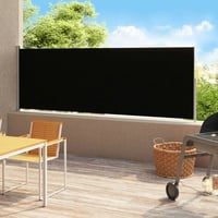 vidaXL Seitenmarkise Ausziehbar 200x500 cm Schwarz