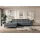 altdecor Ecksofa Cord mit Schlaffunktion 2-Sitzer Dunkelgrau