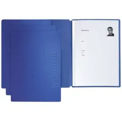 Bewerbungsmappe Solo mit Klemmschiene, A4, blau