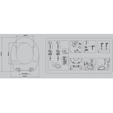 Primaster WC-Sitz mit Absenkautomatik Motorrad weiß und Beleuchtung