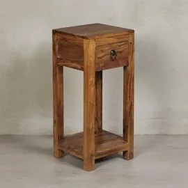 KADIMA DESIGN Beistelltisch Braun Sheesham 30 x 30 x 68 cm