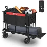 Sekey Bollerwagen XXXXL FW94, Faltbar 150kg Traglast, 126x58x97cm (L/B/H), rot/schwarz