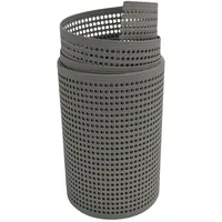 zaun|zu® Sichtschutzstreifen 2,55 m Steingrau Metall 2 St.