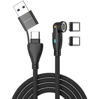 4smarts USB-C/A 540° Magnetkabel GravityCord 100W 1,8m schwarz