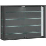 VCM Wandvitrine Vitrosa L 83 x 18 x 60 cm Grau