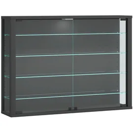 VCM Wandvitrine Vitrosa L 83 x 18 x 60 cm Grau
