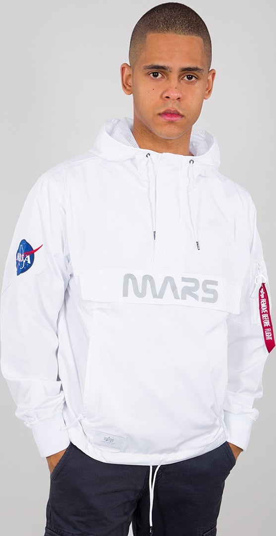 Alpha Industries Mars Mission Jas, wit, S Voorman