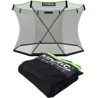 Kinetic Sports Sicherheitsnetz für Trampolin Bungee Safety Elite | Ersatznetz | Mit Reißverschluss und Sicherheitsclips | Schutznetz, Fangnetz für Gartentrampoline | UV-beständig | Ø 244/305/366 cm