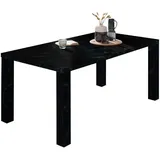 SalesFever Esstisch 180 x 76 x 90 cm schwarz