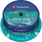 Verbatim DVD-RW 4,7GB 4x 25 St.