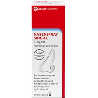ALIUD PHARMA Nasenspray sine AL 1 mg/ml Nasenspray, Lösung 10 ml: Mit abschwellender Wirkung bei Schnupfen mit verstopfter Nase