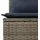 vidaXL Gartensofa-Set mit Kissen, grau, Polyrattan