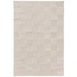 benuta Teppich Claire Cream - 140 x 200 cm - Minimalistischer Wohnzimmerteppich im Geometrischen Retro-Stil - Pflegeleicht - Fußbodenheizung Geeignet