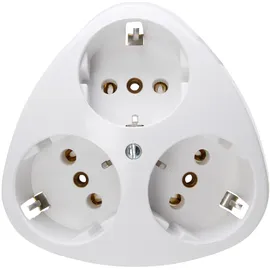 Kopp Schuko-Steckdose 3-fach Arktis-Weiß 1 St.