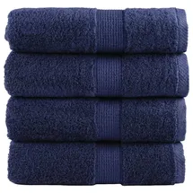 vidaXL Premium Handtuchset 30 x 30 cm marineblau 4-tlg.
