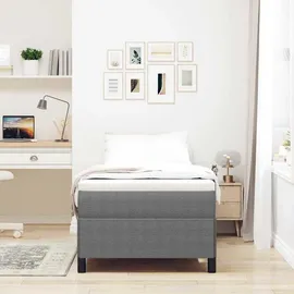 vidaXL Boxspringbett 100 x 200 cm Hellgrau
