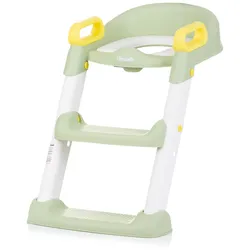 Chipolino Toilettensitz Skippy Toilettensitz mit Stufen Griffe faltbar Fußstütze grün