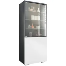 Vladon Standvitrine Granada 50 x 122,5 x 34,5 cm Weiß