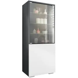 Vladon Standvitrine Granada 50 x 122,5 x 34,5 cm Weiß
