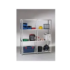 SCHULTE Regalwelt Schulte Set 1 Steckregal und 1 Anbauregal Weiß 180 cm x 220 cm x 50 cm