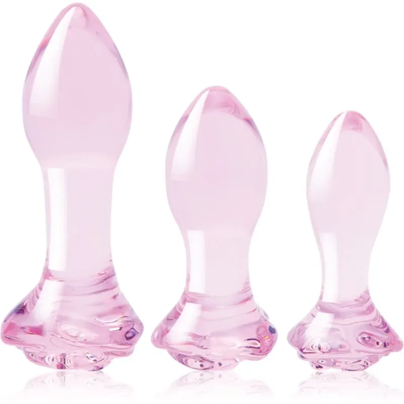 Dream Toys Glaze Glass Rosebud Training Set Analplug-Set