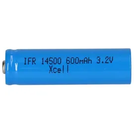 XCell 8x XCell IFR 14500 AA Solar Akku LiFePO4 3,2V 600mAh