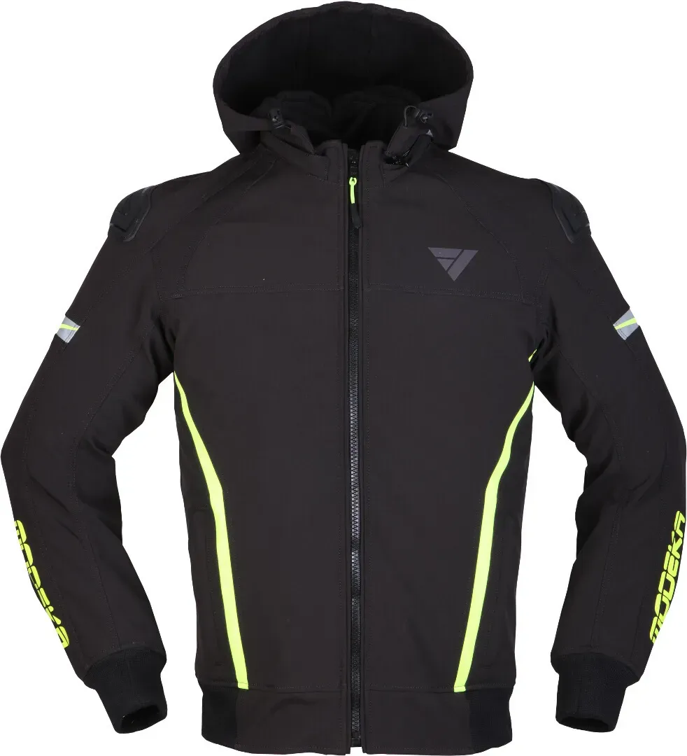 Modeka Clarke Sport Motorjas, zwart-geel, 2XL Voorman