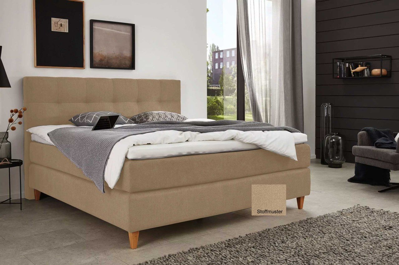 Dayco Diamant Boxspringbett 180x200 cm anthrazit und mehr Farben