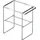 Duravit DuraSquare 66,5x45cm, bodenstehend, chrom