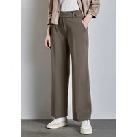 STREET ONE Damen A378671 Straight Leg Hose, Muddy Brown,