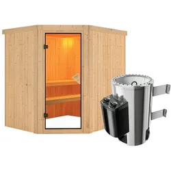 Karibu Sauna Lilja 3,6kW230VOfen Steuerung Ohne Dachkranz
